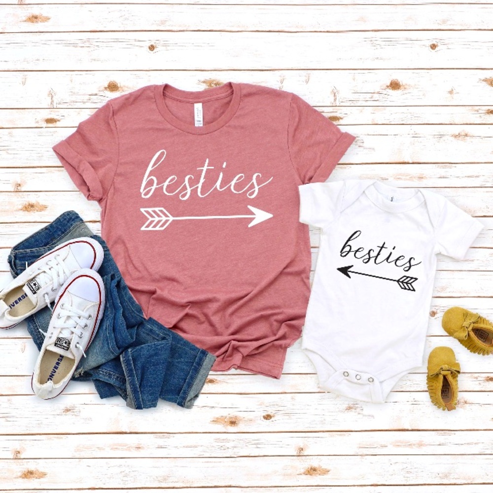 Mother & Daughter Matching Besties Tees